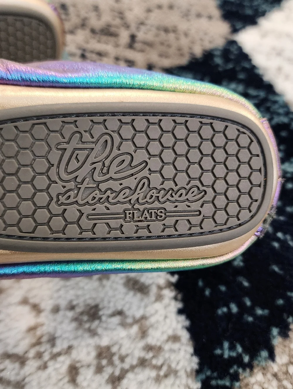 The Storehouse Flats Northern Lights Rainbow Foldable Ballet Size 8 Classic